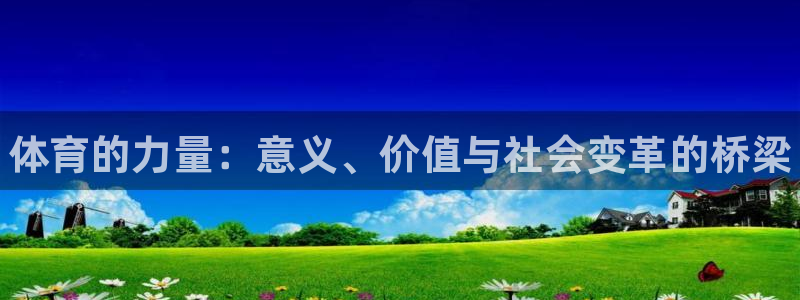 vsport体育官网下载娱乐：体育的力量：意义、价值