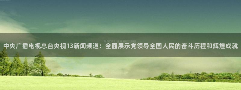 nba总决赛玩球直播：中央广播电视总台央视13新闻频道：全面展示党领导全国人民的奋斗历程和辉煌成就